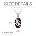 wholesale 925 Sterling Silver Mom Moss Agate Pendant Necklace Two Tone Rose Gold-0-35