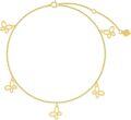 wholesale 14K Gold Butterfly Charm Anklet for Women - Adjustable Length with Extension Chain and Heart Pendant as Gift for Wife or Mom-0-0