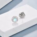 wholesale 925 Sterling Silver Star Moonstone Stud Earrings for Women - Hypoallergenic -0-2