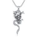 wholesale 925 Sterling Silver Dragon Pendant Necklace Wholesale With Chain-0-0