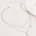 wholesale 925 Sterling Silver Layered Choker Necklace with Heart and Key Charms s for Women-0-2