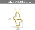 wholesale 14K Gold Infinity Heart Necklace with Cubic Zirconia Pendants for Women - Eternal Love-0-4