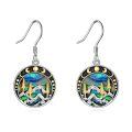 wholesale 925 Sterling Silver Abalone Shell Mountain Landscape Dangle Earrings for Nature Enthusiasts-0-0
