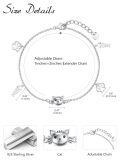 wholesale 925 Sterling Silver Cat Charm Bracelet With Paw Fish Charms-0-2
