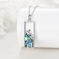 wholesale 925 Sterling Silver Abalone Shell Mountain Pendant Necklace with Mustard Seed Charm for Women Christian s-0-2