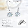wholesale 925 Sterling Silver Blue Moonstone Filigree Leverback Earrings-0-3