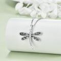 wholesale 925 Sterling Silver Dragonfly Pendant Necklace with Cubic Zirconia Gemstone Gifts for Women-0-3