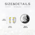 wholesale 925 Sterling Silver Yellow Lemon Slice CZ Huggie Hoop Earrings-0-2