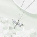 wholesale 925 Sterling Silver Opal Dragonfly Pendant Necklace for Women Nature Lovers' Gift-0-3
