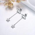 wholesale 925 Sterling Silver Star Cloud Drop Earrings with Cubic Zirconia for Women Girls-0-4