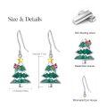 wholesale 925 Sterling Silver Christmas Tree Dangle Earrings-0-9