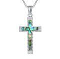 TOUPOP Sterling Silver Cross Pendant Necklace For Women Men Religious Gift-0-0