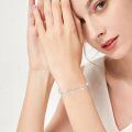 wholesale 925 Sterling Silver Metal Fearless Freshwater Pearl Faith Cross Bracelet for Women - Dainty Double Chain Christian-0-3