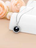 wholesale Christmas Gift For Women Black Pearl Necklace For Lover Sterling Silver Infinity/clover/swan Black Pearl Pendant Necklace Anniversary Jewelry Birthday Gifts For Women Wife Mother Grandma Her -0-1