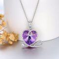 wholesale Sterling Silver Heart Crystal Stethoscope Necklace for Nurse Doctor Women-0-6