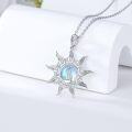 wholesale 925 Sterling Silver Moonstone Allah Om Pendant Necklaces Spiritual Amulets Jewelry for Women and Men-0-1