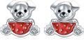 wholesale 925 Sterling Silver Hypoallergenic Dog Watermelon Stud Earrings Gift for Women-0-0