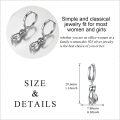 wholesale 925 Sterling Silver Cat Dangle Hoop Earrings Gift for Women Girls-0-2