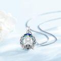 wholesale 925 Sterling Silver Star Moon Triquetra Blue Crystal Pendant Necklace-0-4