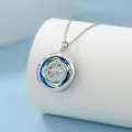 TOUPOP Sterling Silver Crystal Compass Necklace for Women Graduation Gifts-0-3