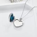 wholesale 925 Sterling Silver Heart Tree of Life Locket Necklace with Abalone Shell - 0.91 x 0.79 - 18+2 Chain - Gift for Women-0-3