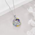wholesale 925 Sterling Silver Rainbow Crystal Phoenix Pendant Necklace - Unique s for Women-0-3