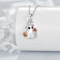 wholesale 925 Sterling Silver Pumpkin Ghost Bat Pendant Necklace for Women Girls Halloween Gifts Jewelry-0-4