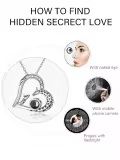 wholesale 925 Sterling Silver Giraffe Birthstone Heart Pendant Necklace-0-3