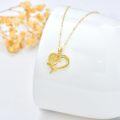 wholesale 14K Gold Sunflower Necklace with Hypoallergenic 58.5% Pure Gold Pendant, 1.21 Inch Floral Jewelry, Ideal Gift for Christmas Birthdays Weddings-0-3