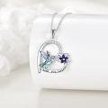 wholesale 925 Sterling Silver & Abalone Shell Hummingbird Necklace for Women-0-3