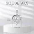wholesale 925 Sterling Silver Green Crystal Infinity Heart Pendant Necklace for Women Wife Her Gift-0-6