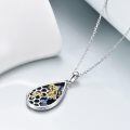 wholesale 925 Sterling Silver Bee Honeycomb Teardrop Pendant With Zirconia-0-3