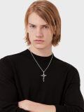 wholesale 925 Sterling Silver Crucifix Pendant Necklace Jesus Christ Cross With Chain-0-2