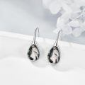 wholesale 925 Sterling Silver Turquoise Teardrop Threader Earrings for Women - Long Dangle Pierced Jewelry-0-39