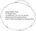 wholesale White Gold Plated Sterling Silver CZ Thin Choker Necklace for Women-0-11