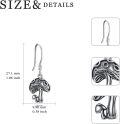 wholesale TOUPOP Mushroom Earrings For Women Sterling Silver Mushroom Dangle Drop Earrings Mushroom Jewelry Christmas Xmas Birthday Gifts For Her Women Mom Grandma -0-4