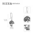 TOUPOP Sterling Silver Mushroom Dangle Drop Earrings-0-4