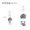 TOUPOP Sterling Silver Mushroom Dangle Drop Earrings-0-4