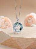 TOUPOP 925 Sterling Silver Crystal Sun Moon Star Pendant Necklace-0-2