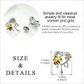 wholesale 925 Sterling Silver Bee and Flower Drip Stud Earrings - Unique Gift for Her-0-4