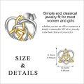 wholesale 925 Sterling Silver Celtic Triquetra Knot Stud Earrings for Women and Teen Girls-0-2