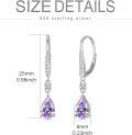 wholesale 925 Sterling Silver Blue Austrian Crystal Pear Drop Leverback Earrings for Women's Gifts-0-29