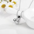 wholesale Sterling Silver Stone Cute Sloth Pendant Necklace for Women Girls Gifts-0-8