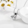 wholesale 925 Sterling Silver Sloth Pendant Necklace Wholesale Hanging On Chain-0-8
