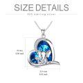 wholesale 925 Sterling Silver Elephant Necklace with Heart Crystal for Women - Elegant & Hypoallergenic Jewelry, Lucky Gift for Mom Wife Daughter-0-3