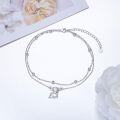 wholesale 925 Sterling Silver Nature Style Bracelet for Women Charm Link Adjustable Highland Cow Anklet Jewelry Anniversary Birthday Gifts-0-1