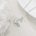 wholesale 925 Sterling Silver Moon & Frogs Pendant Necklaces for Women Girls Mother's Day Gift-0-3