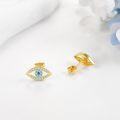 wholesale 14K Gold Evil Eye CZ Stud Earrings - Christmas Gift Ideas for Her-0-1