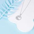 wholesale 925 Sterling Silver Cubic Zirconia Tree of Life Pendant Necklaces for Women - Mother Daughter Love Gifts-0-3