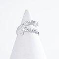 wholesale 925 Sterling Silver Faith Ring Adjustable Open Christian Jewelry Gift for Women-0-5